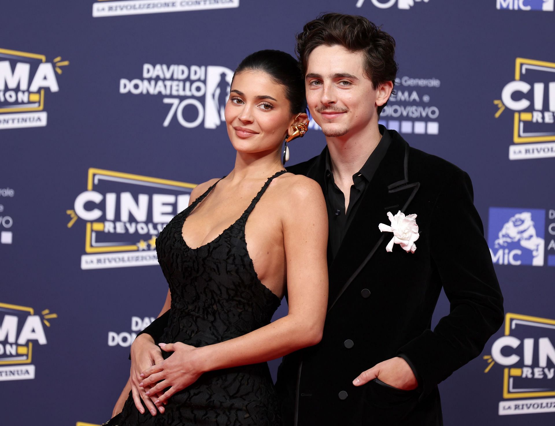 Kylie Jenner and Timothée Chalamet at the 70th David Di Donatello - Red Carpet (Image via Getty)